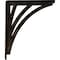 Ekena Millwork Nevio Wrought Iron Bracket, (Single center brace), Antiqued Brass 1 1/2"W x 10"D x 12"H BKTM01X10X12SNEABS - alternate 5